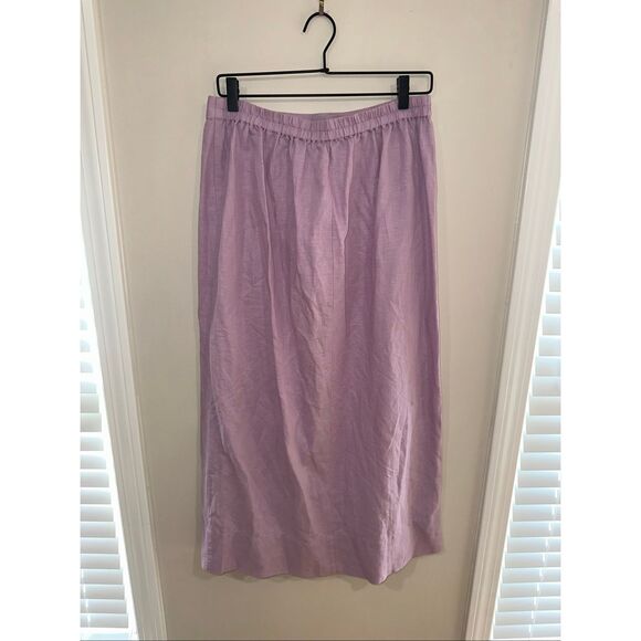 Madewell x Lisa Says Gah! Button-Front Maxi Skirt Purple Medium - Picture 4 of 5